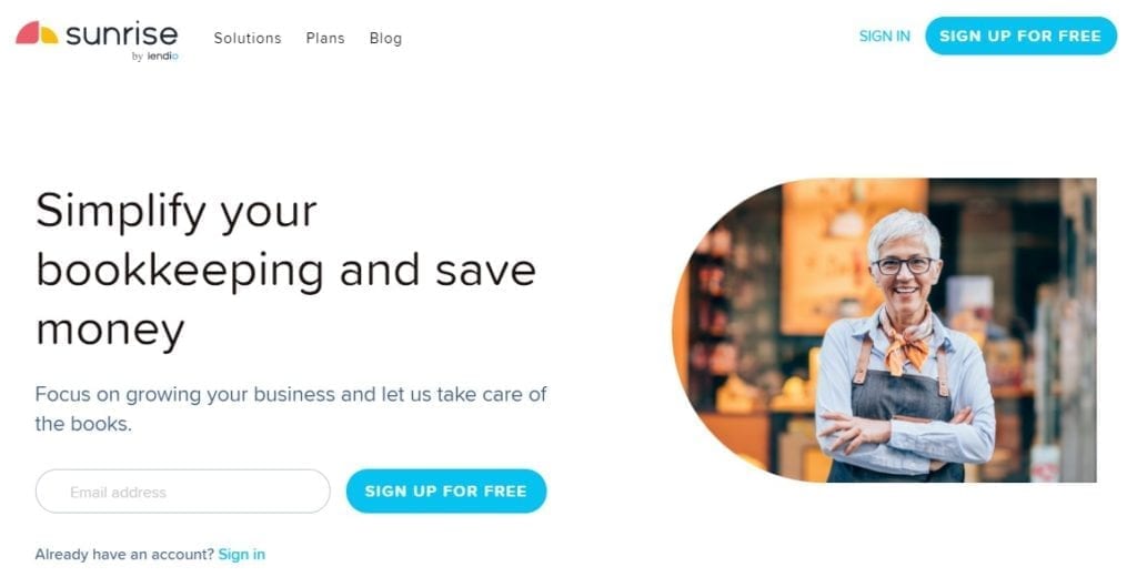 Sunrise accounting app